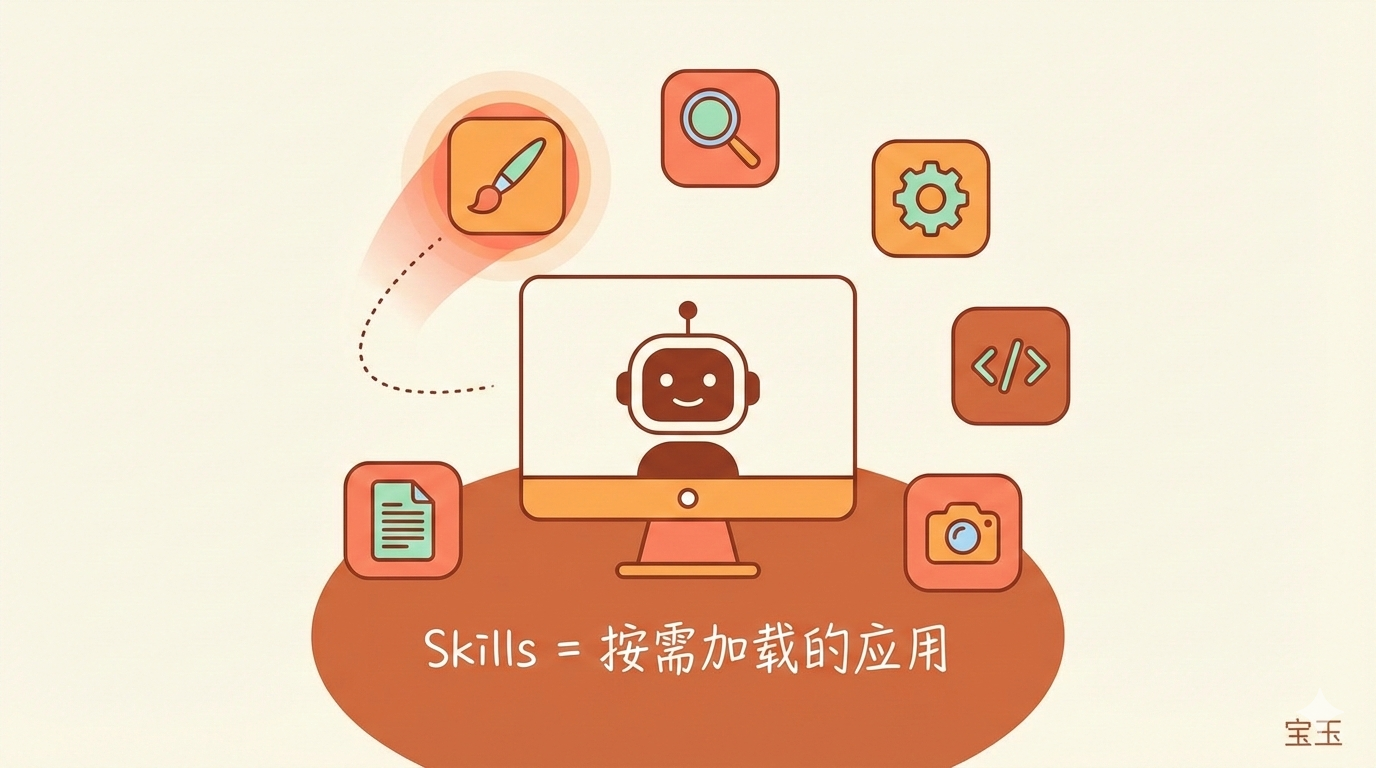 Skills 按需加载示意图