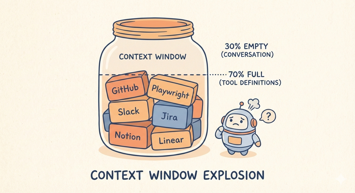 MCP 上下文消耗示意图