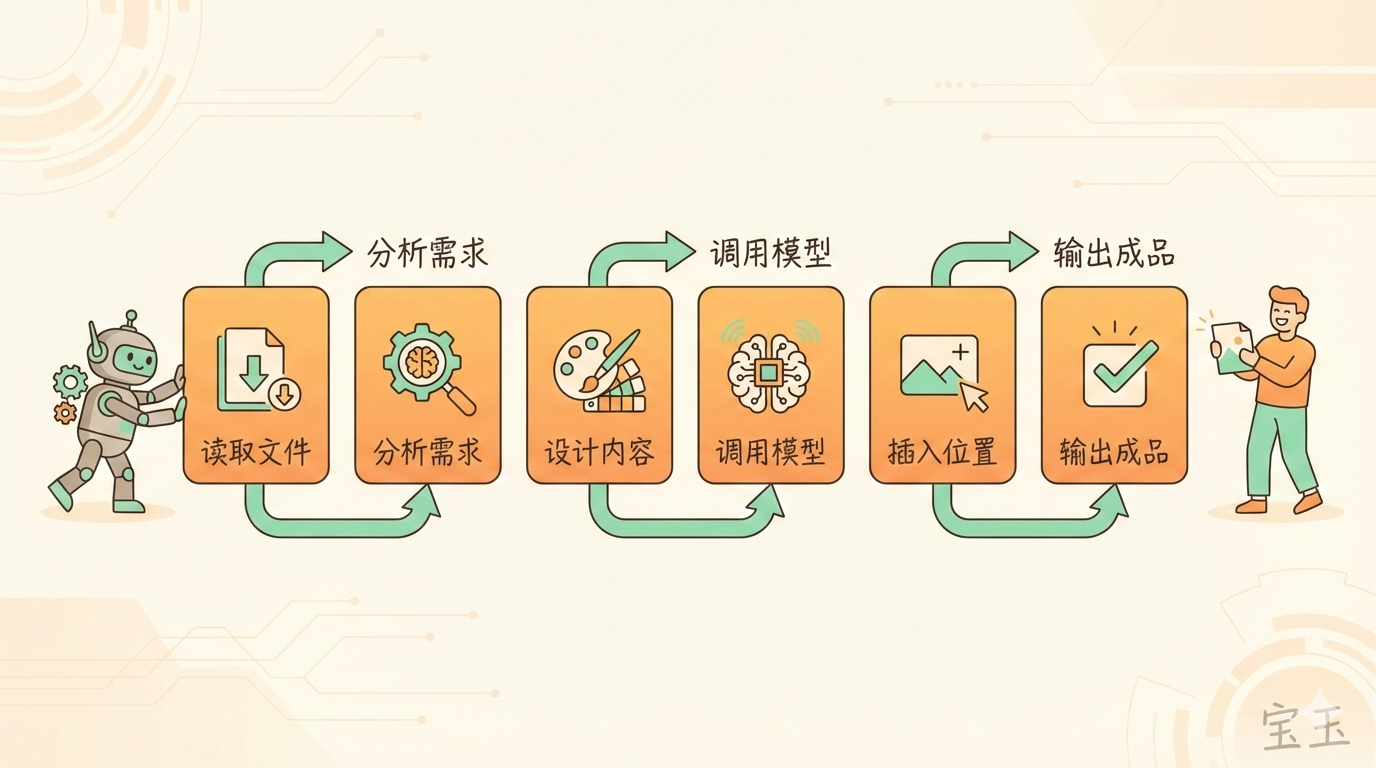 Agent 配图工作流：6 步自动化完成