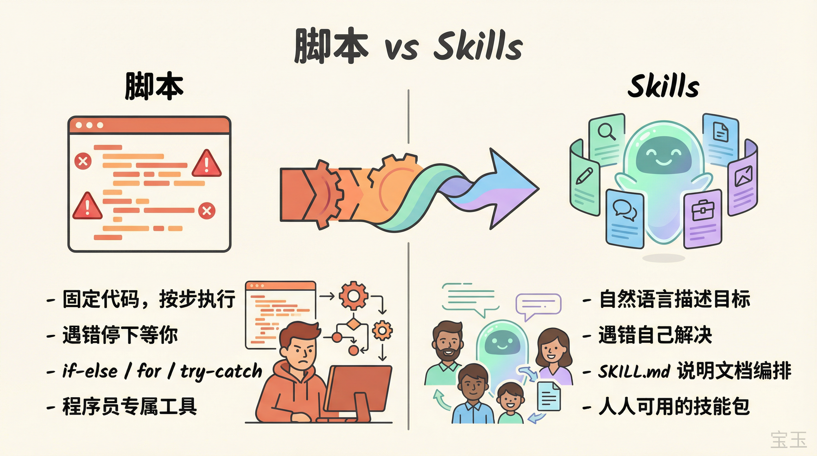 脚本 vs Skills 本质对比