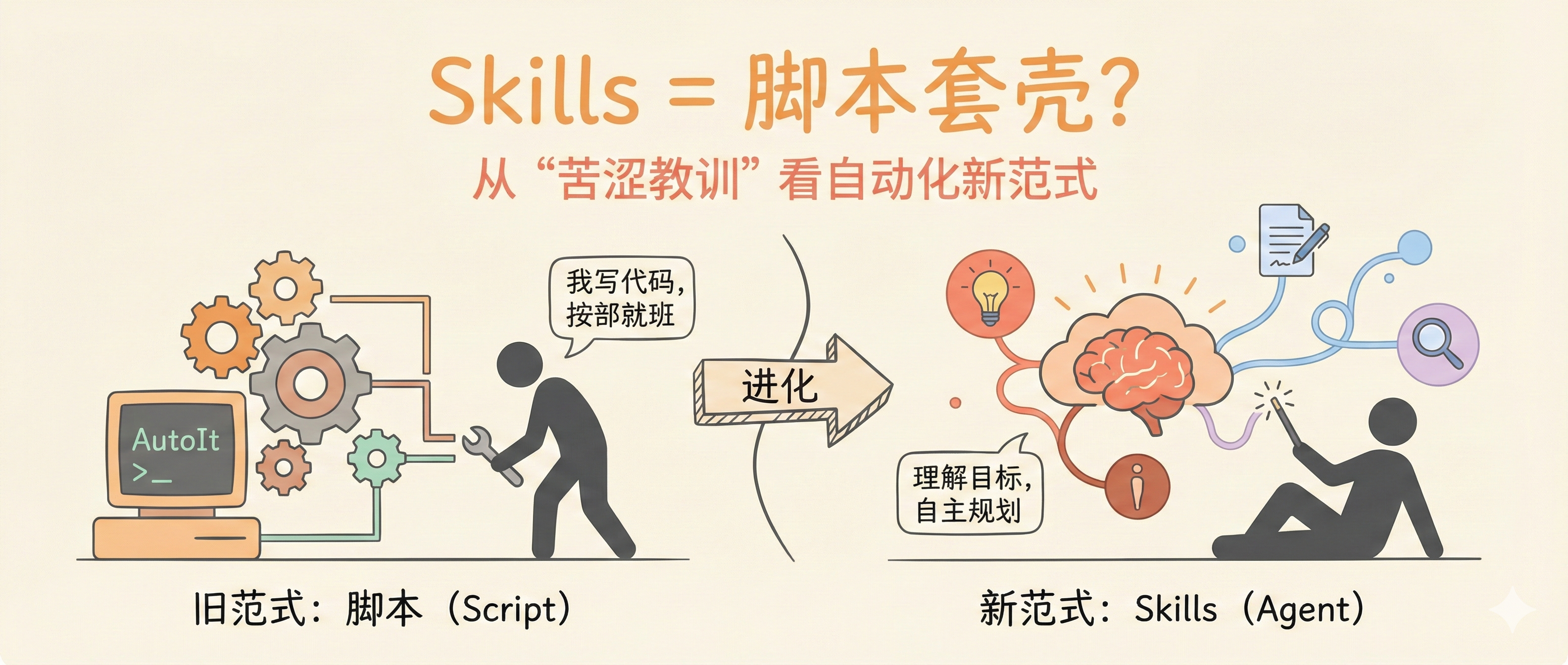 Skills 不就是脚本套个壳吗？我十几年前就玩 AutoIt 了