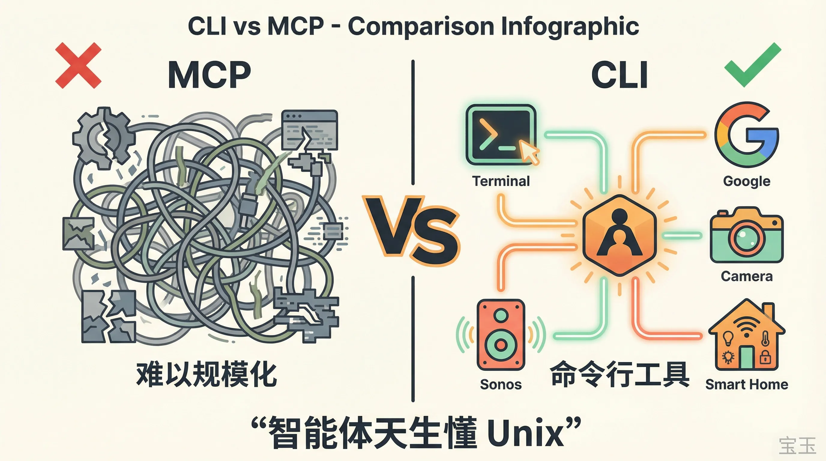 CLI vs MCP：命令行工具才能规模化
