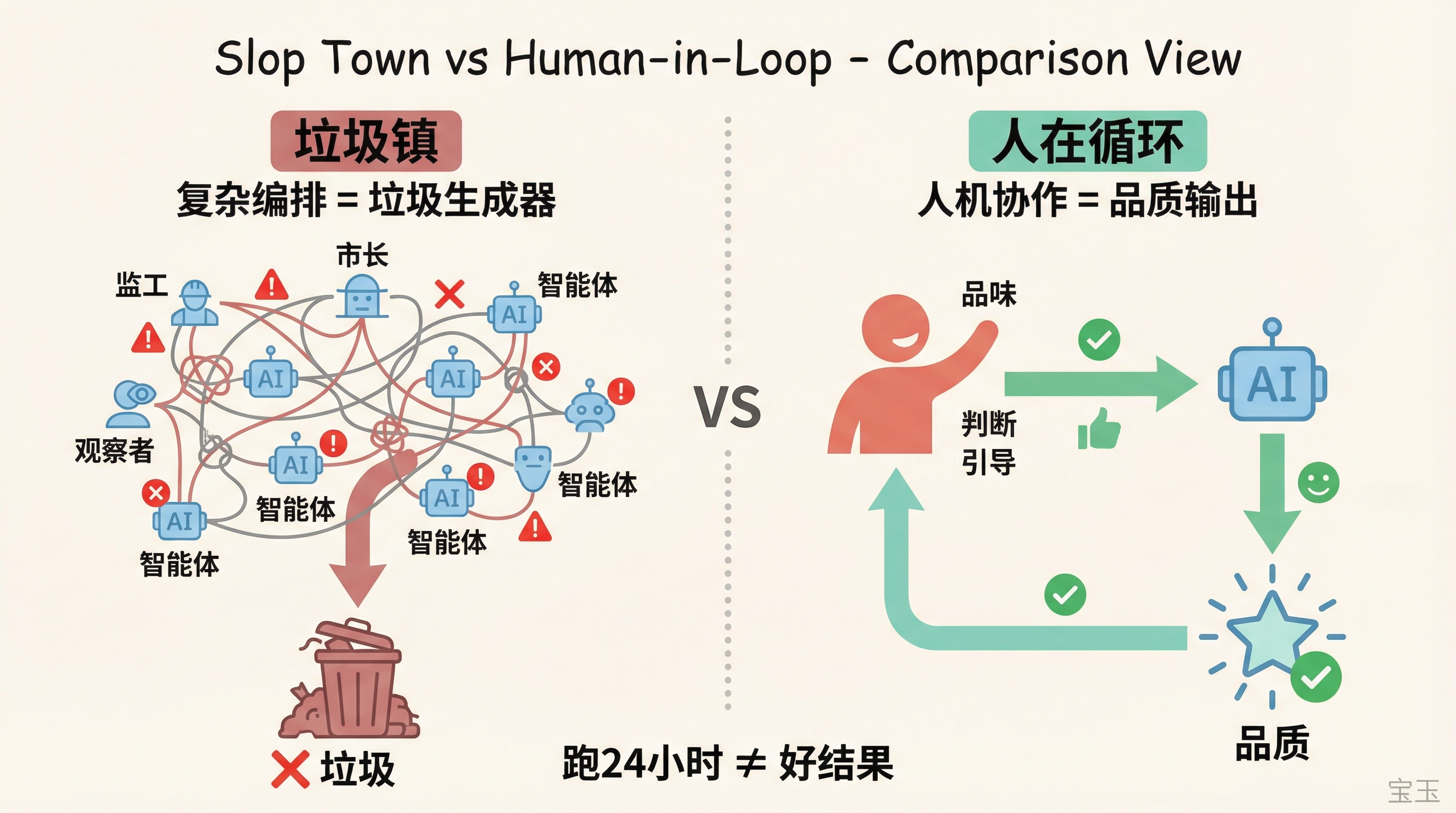 复杂智能体编排 vs 人在循环:品质的关键