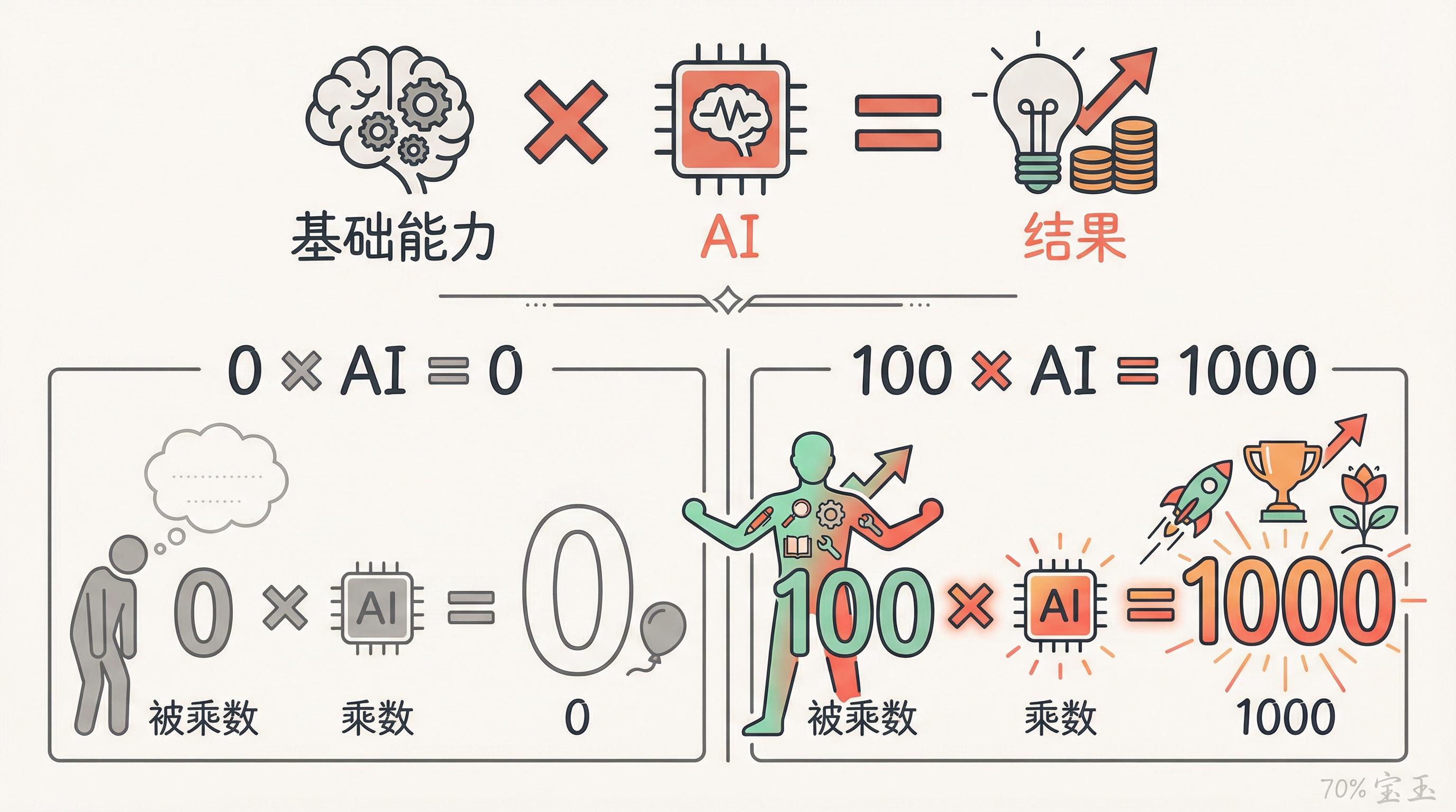 AI 是乘数，你是被乘数