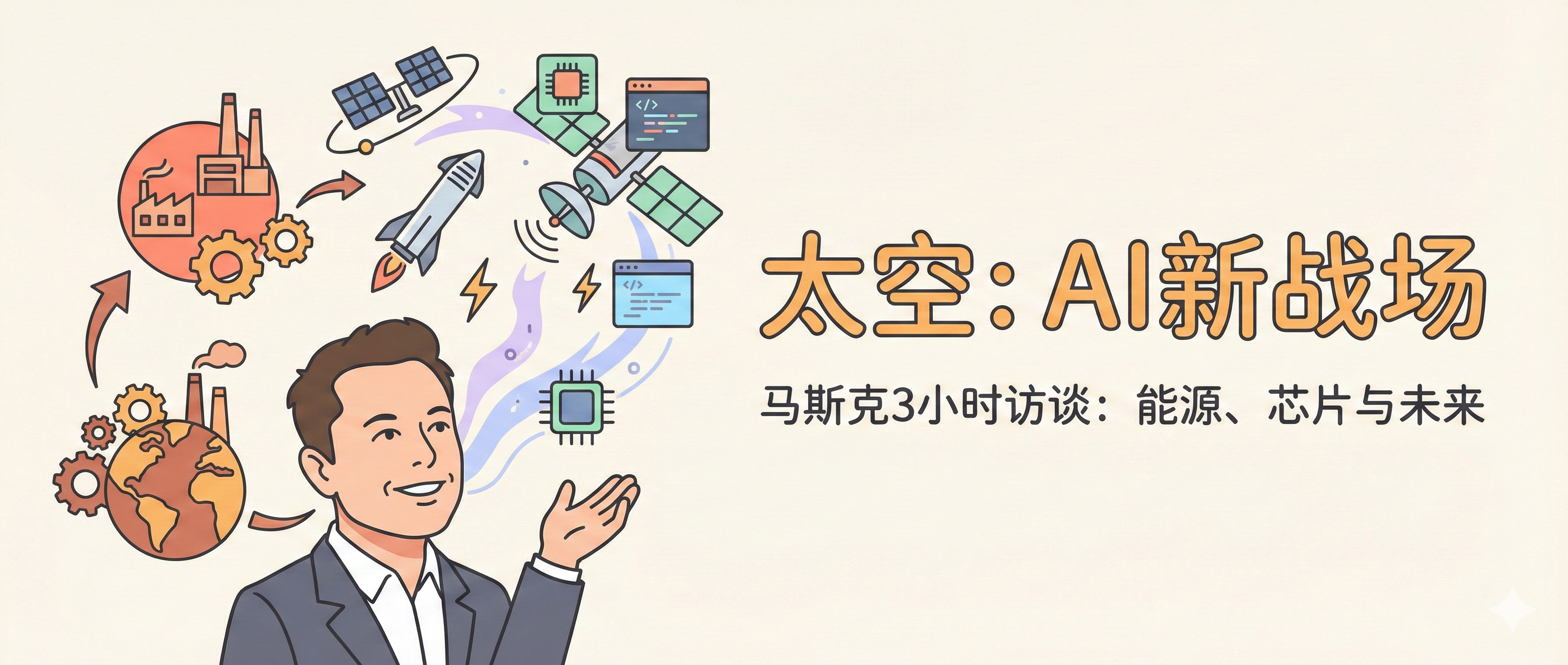 马斯克三小时访谈实录：36 个月后，太空是训练和运行 AI 最便宜的地方