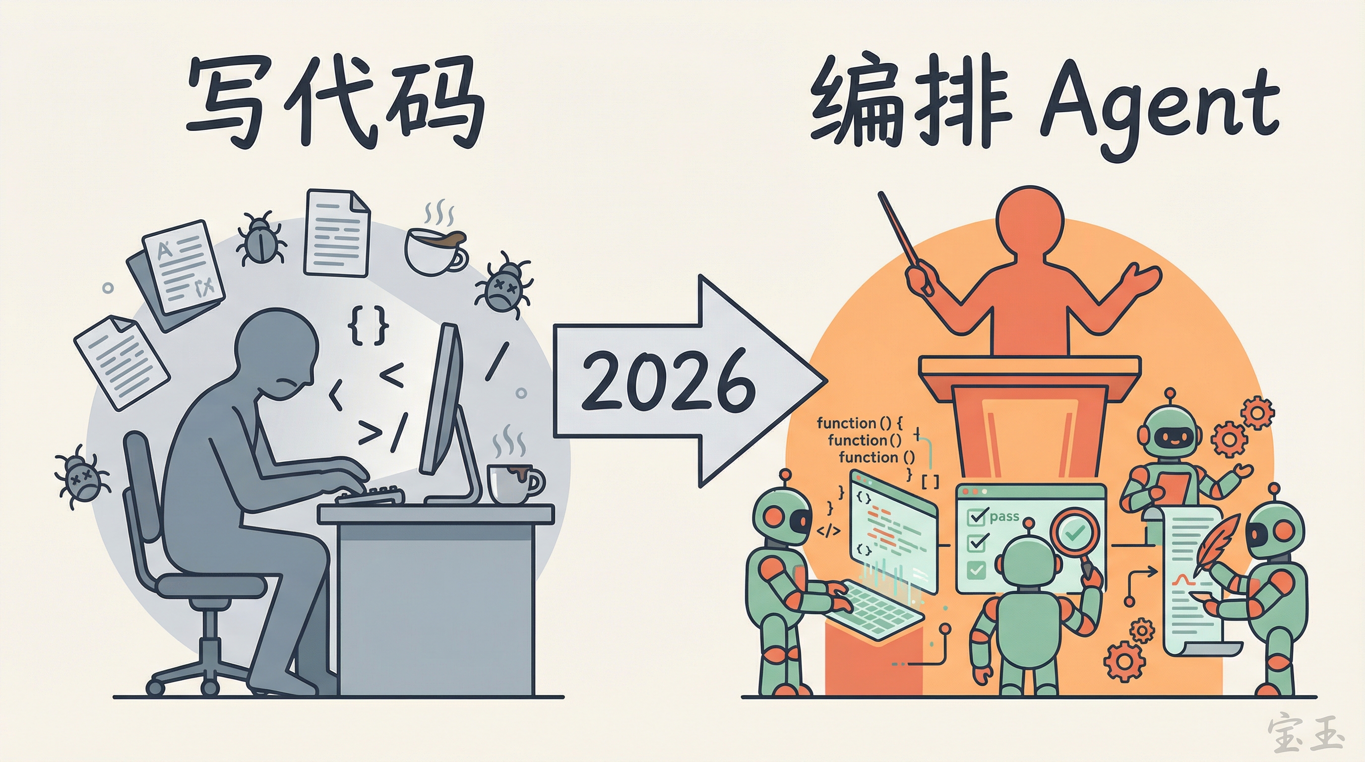 从"人写代码"到"人编排 Agent 写代码"
