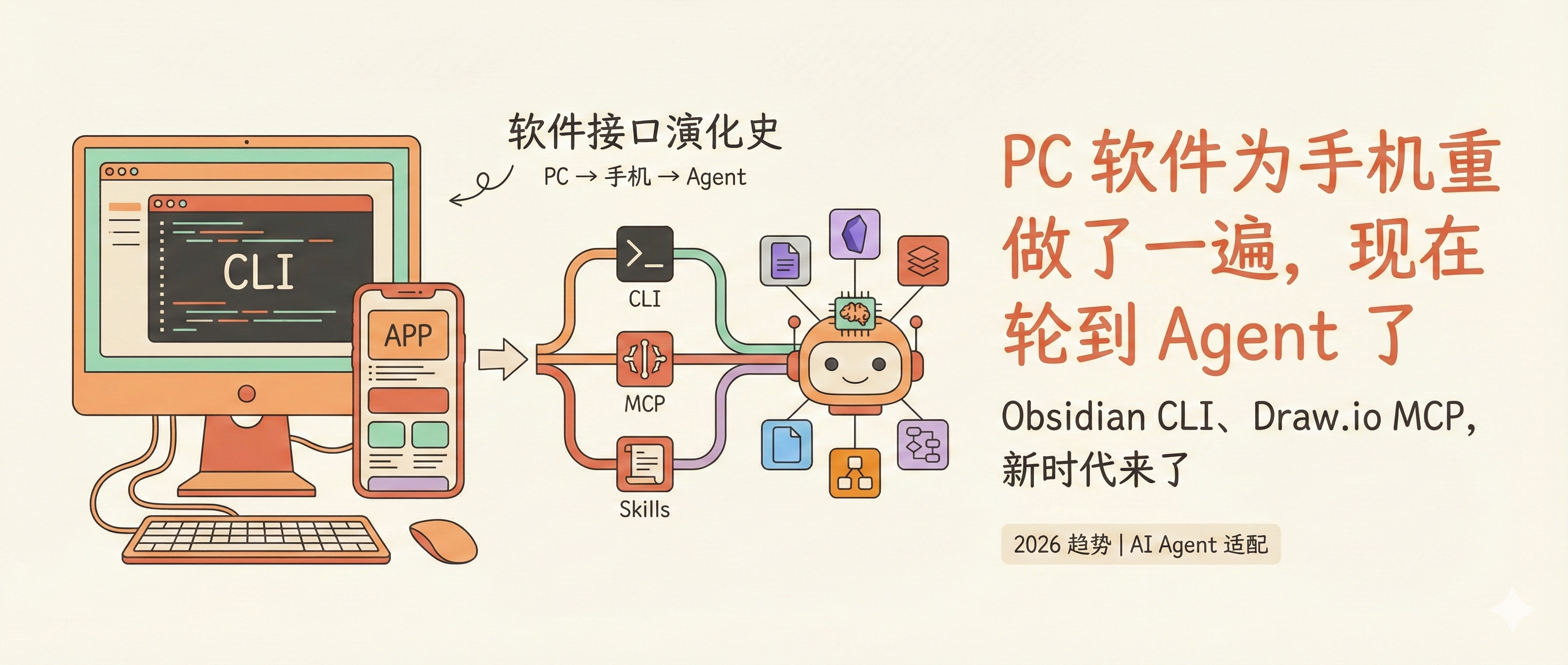 PC 软件为手机重做了一遍，现在轮到 Agent 了