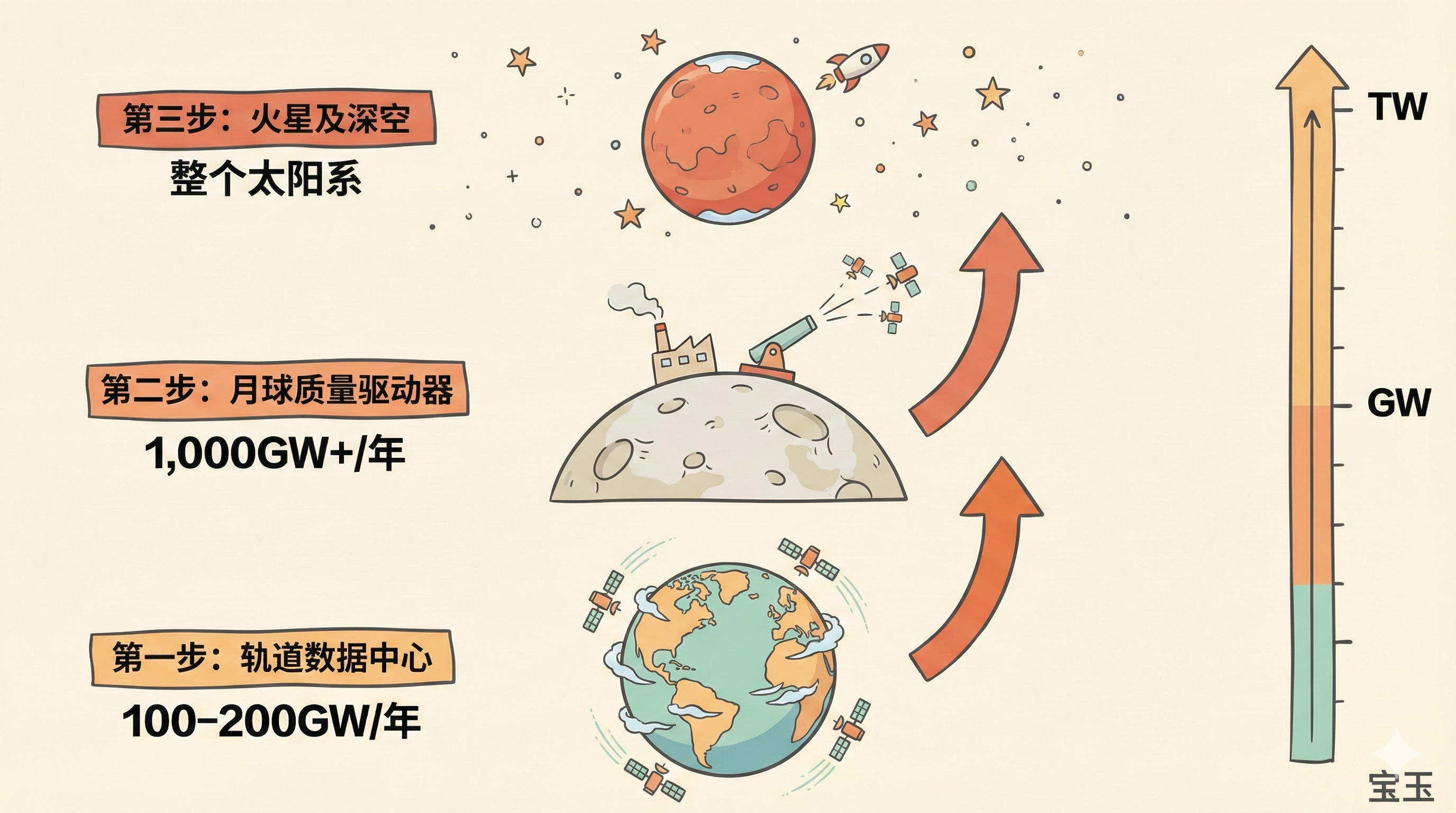 太空算力部署三步路线图