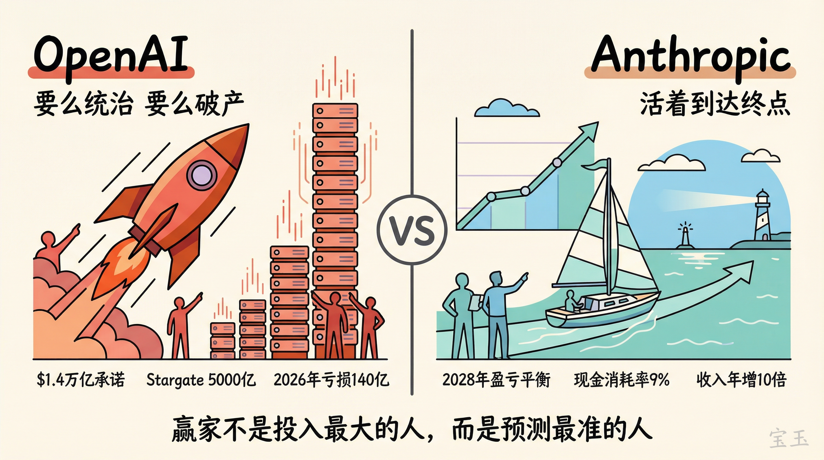 算力投资策略对比:OpenAI vs Anthropic