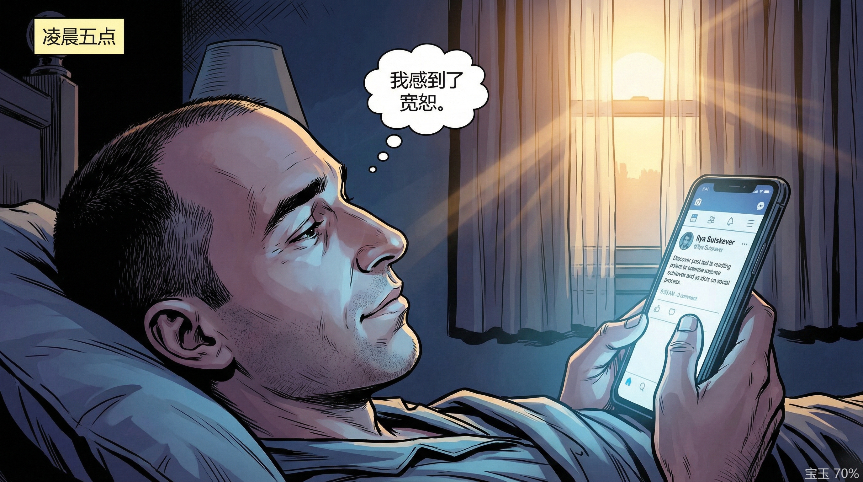 凌晨五点，Brockman 在手机上看到 Ilya 的帖子，感到宽恕