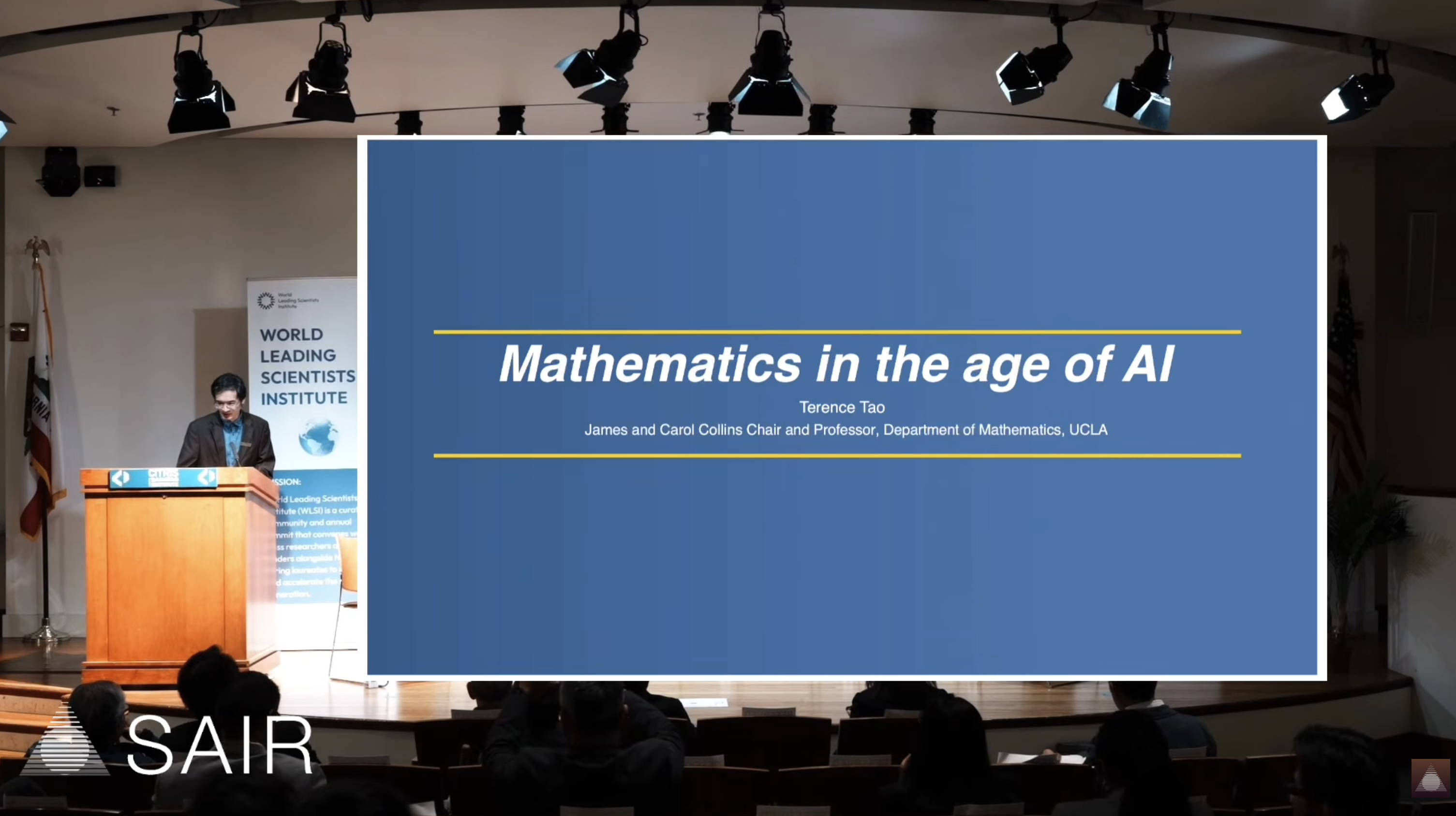 陶哲轩在 SAIR 基金会演讲现场