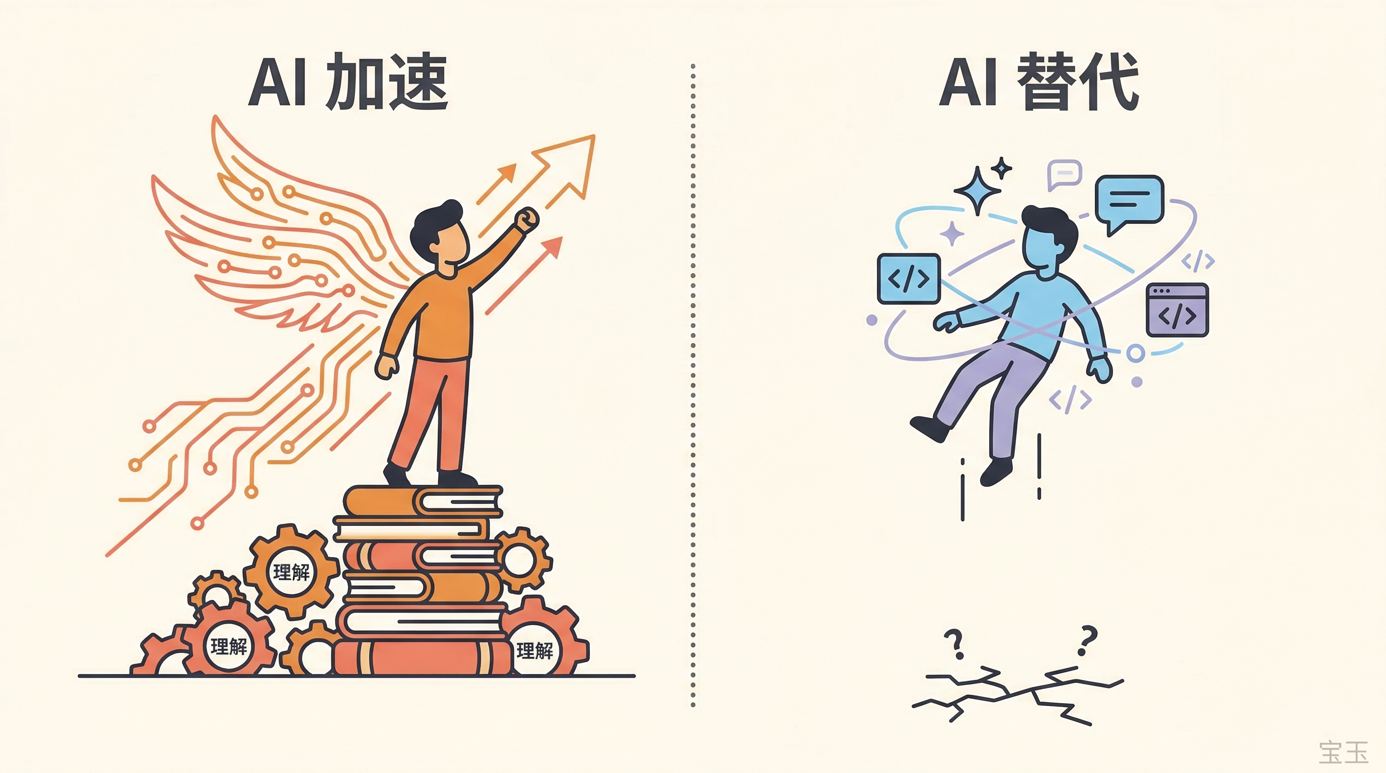 AI 加速 vs AI 替代