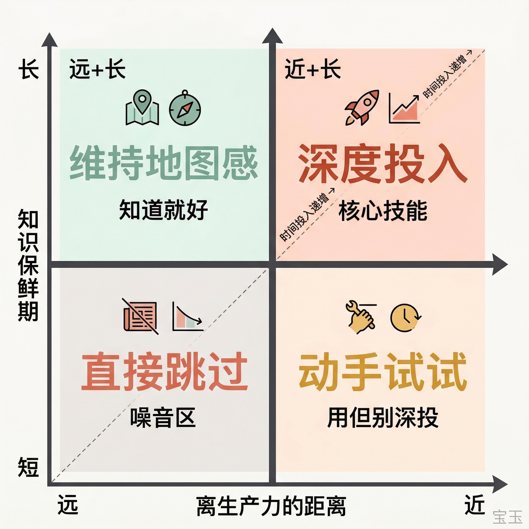 AI 学习优先级四象限框架