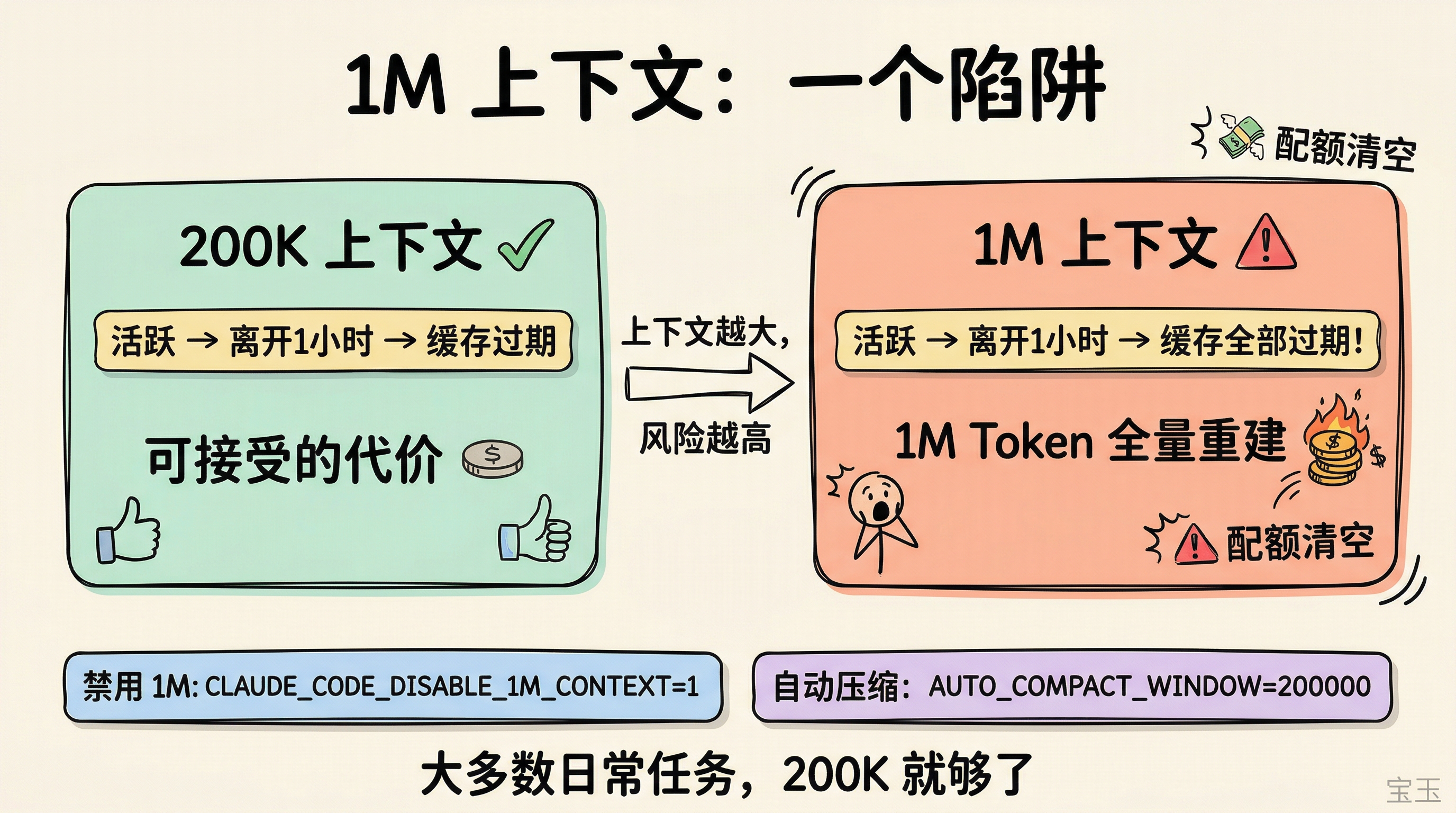 1M 上下文窗口缓存过期风险