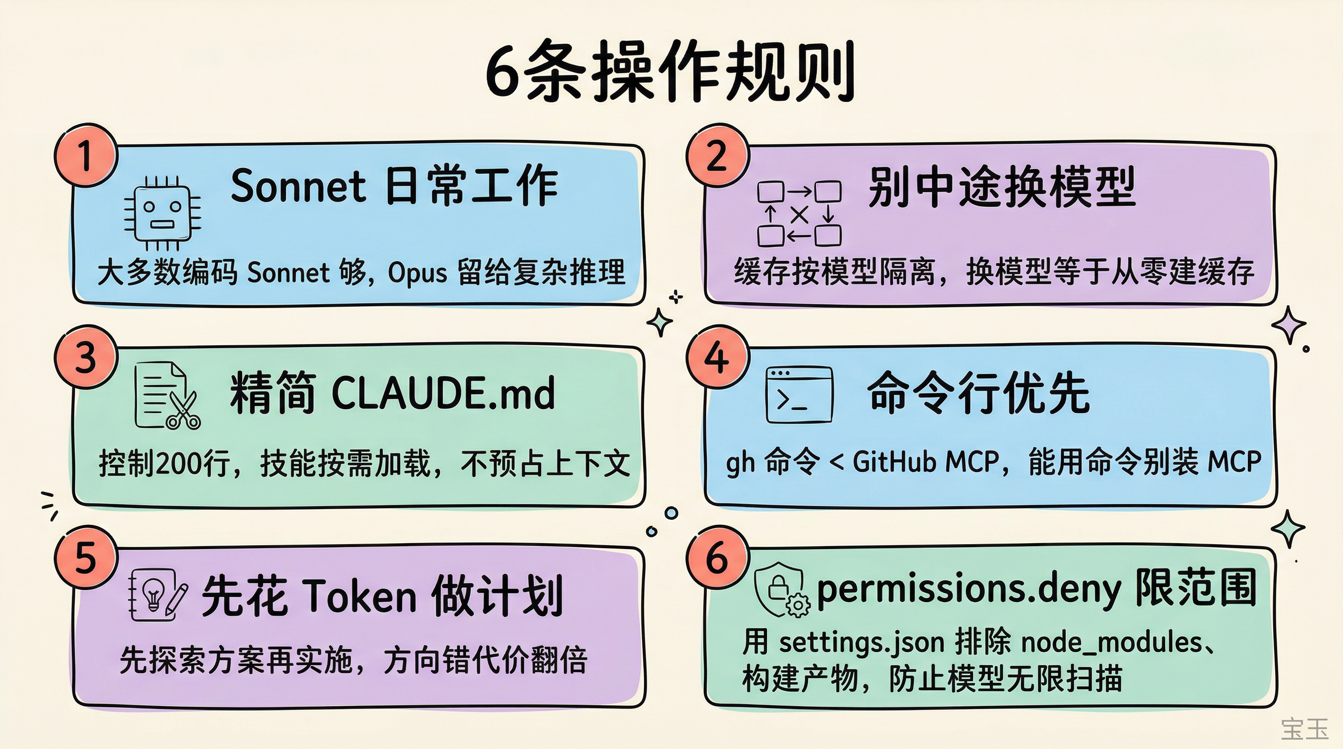 六条操作规则速查
