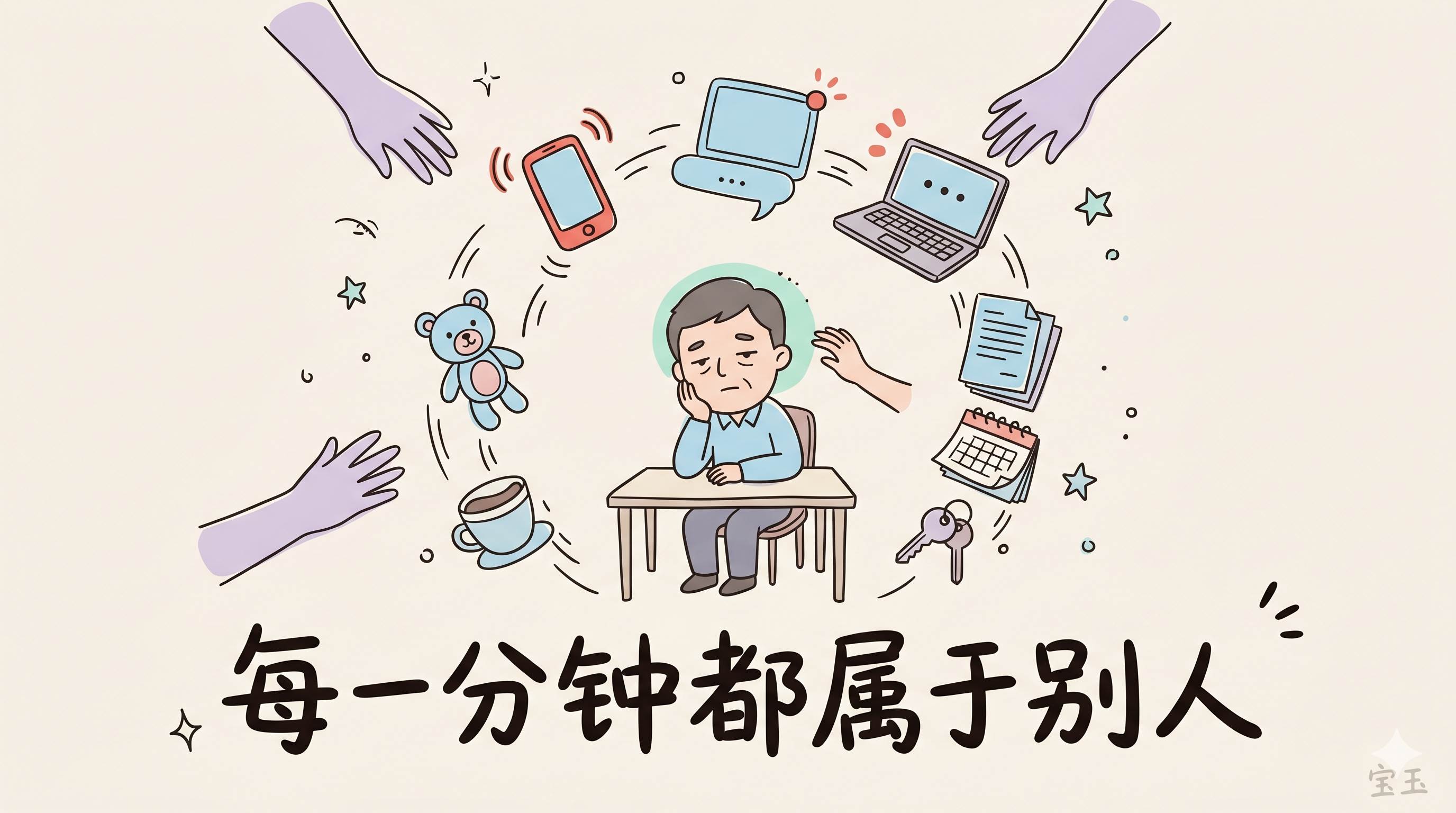 身份夹缝：中年男人被多重角色四面包围