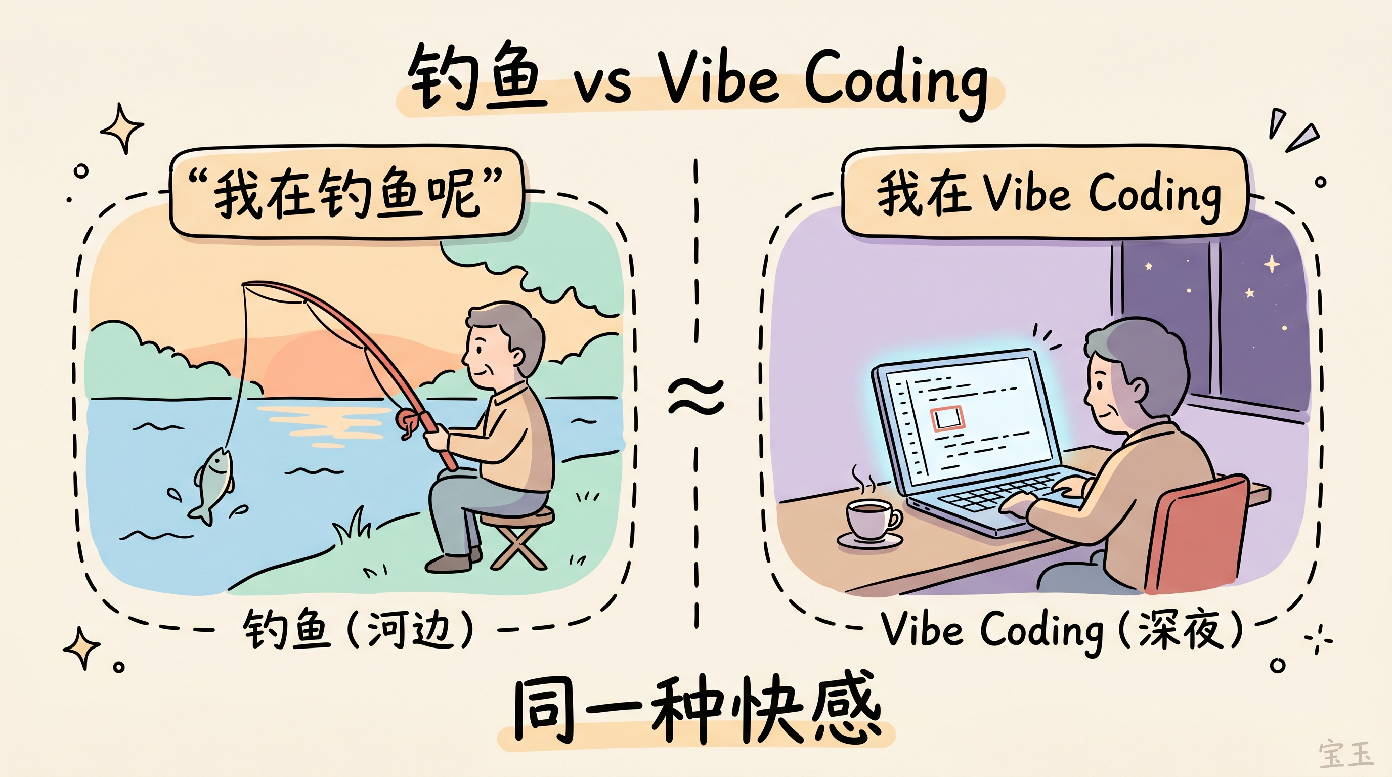 钓鱼 vs Vibe Coding：本质相同的独处方式