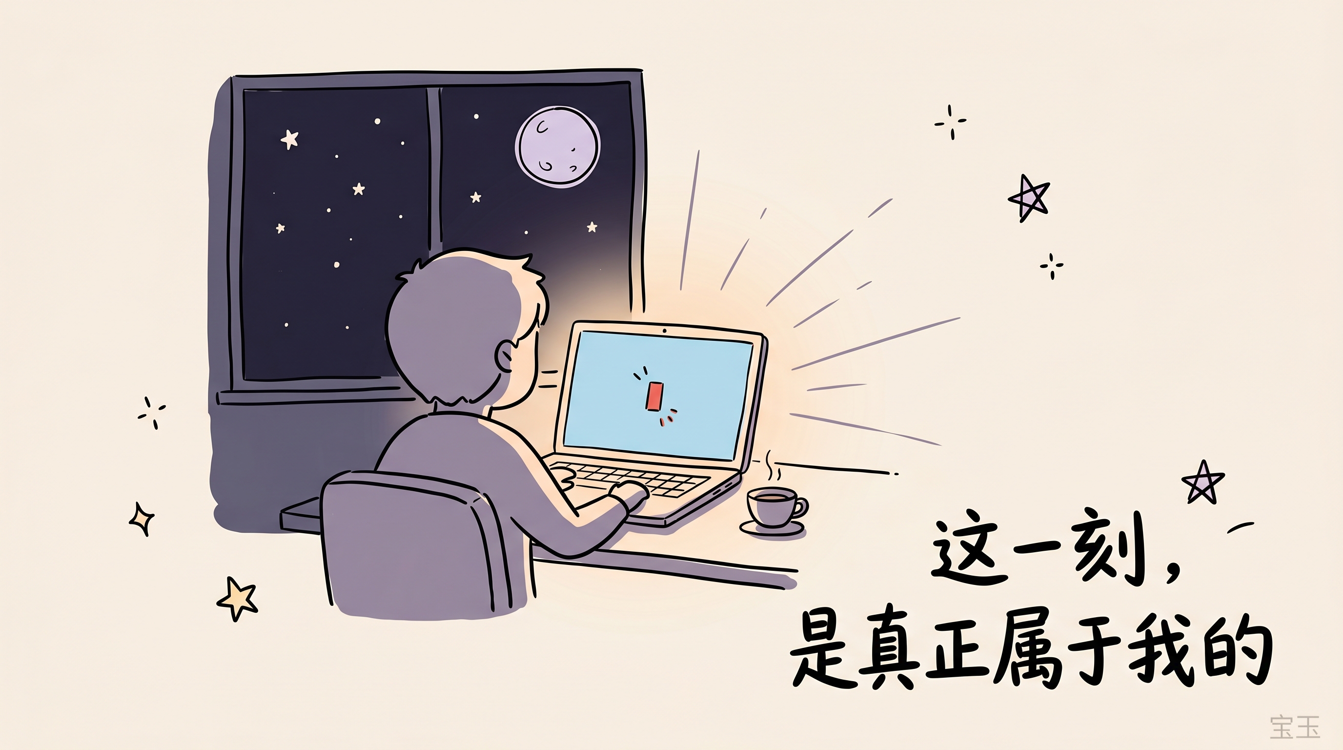 深夜的光标：这一刻，是真正属于我的