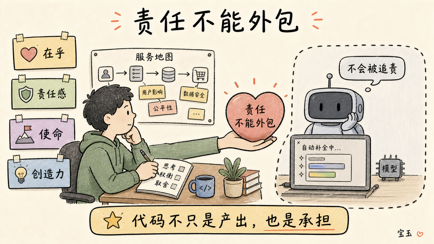 责任不能外包的编程工艺示意图