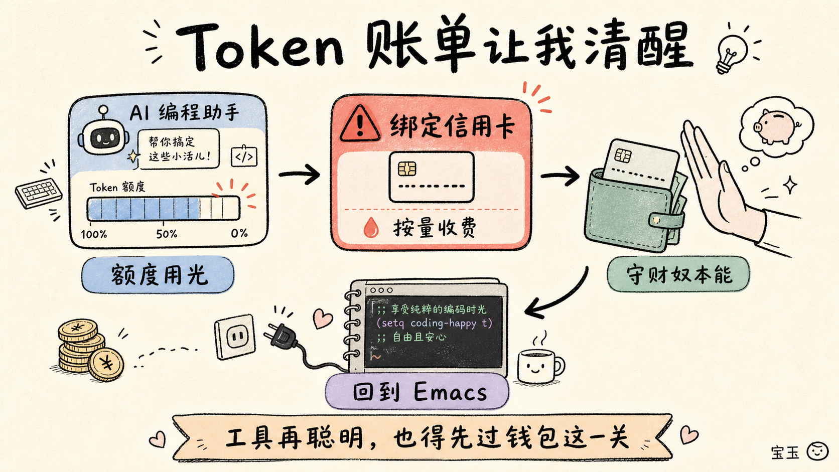 Token 账单让我清醒的信息图