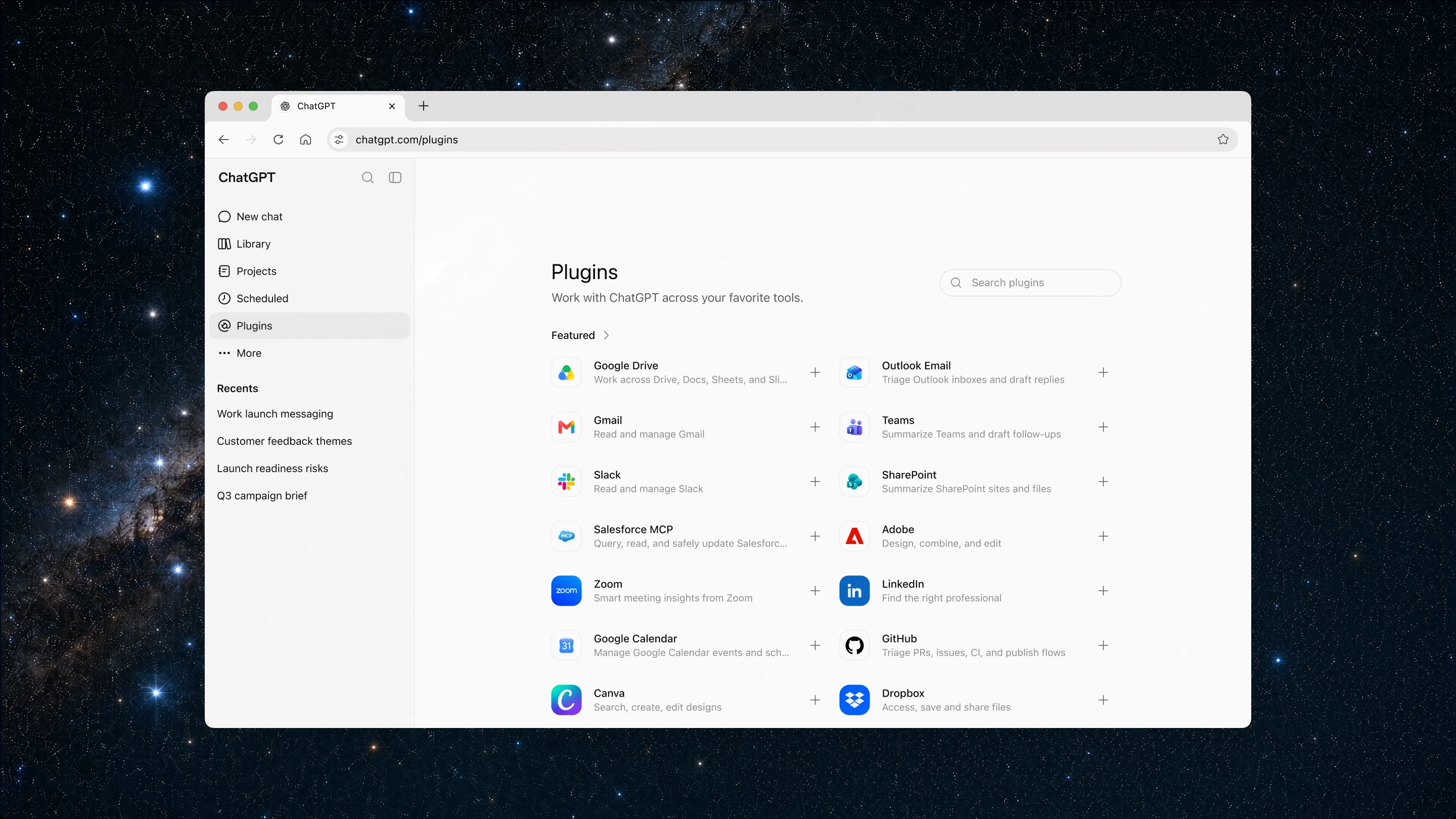 OpenAI 官方展示的 ChatGPT plugins 目录