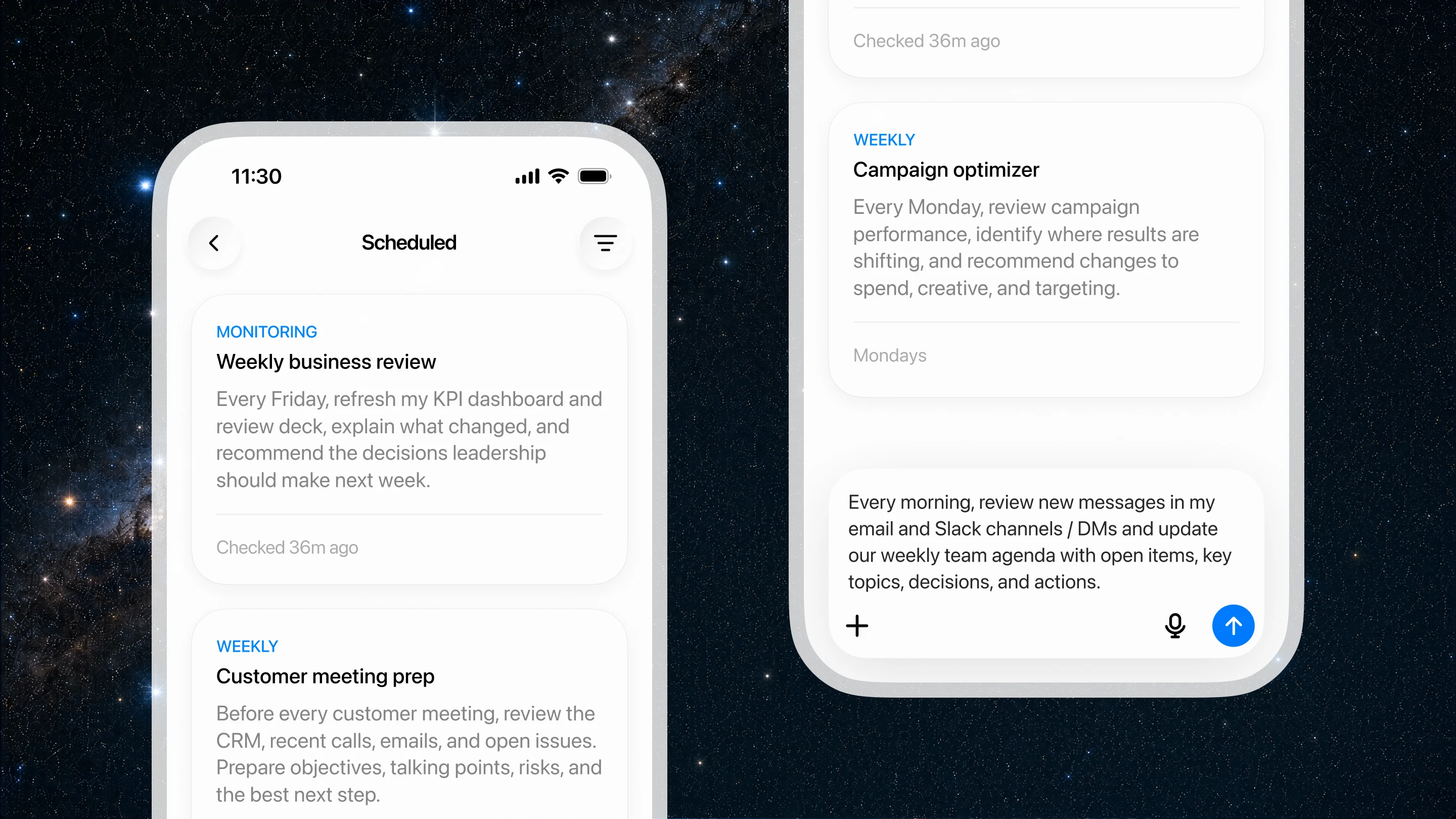 OpenAI 官方展示的 Scheduled Tasks